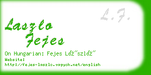 laszlo fejes business card